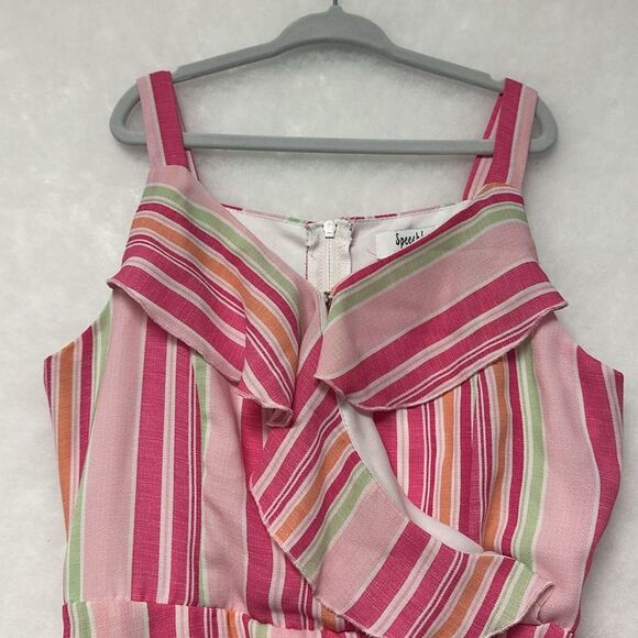 Speechless Girls' Sleeveless Fit and Flare Ruffled Dress Sz 10 - Picture 3 of 5